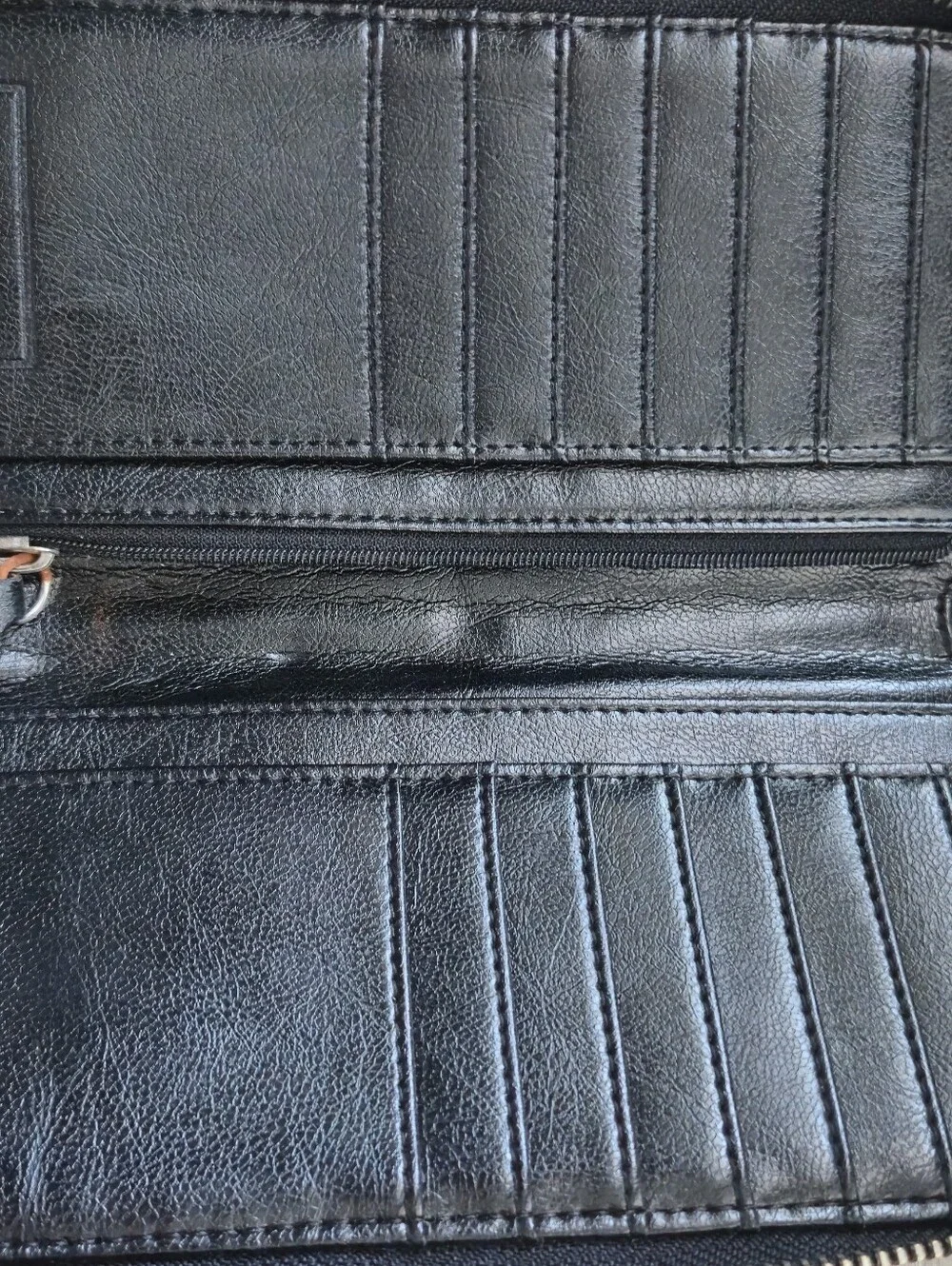 L.A.M.B. Black and White Geometric Zip Wallet - Picture 3 of 3